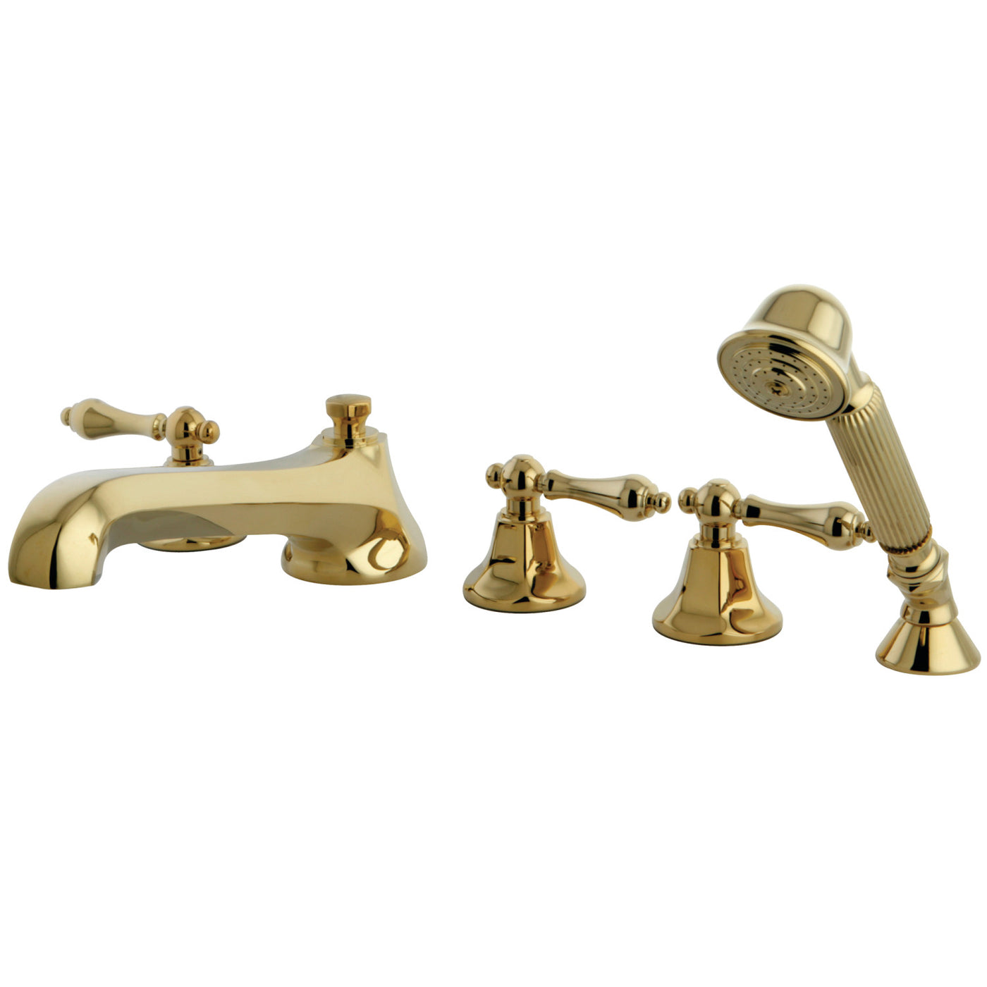 Elements of Design ES43025AL Roman Tub Faucet with Hand Shower, Polished Brass