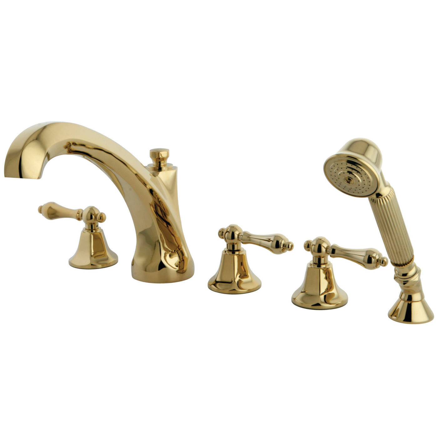 Elements of Design ES43225AL Roman Tub Faucet with Hand Shower, Polished Brass
