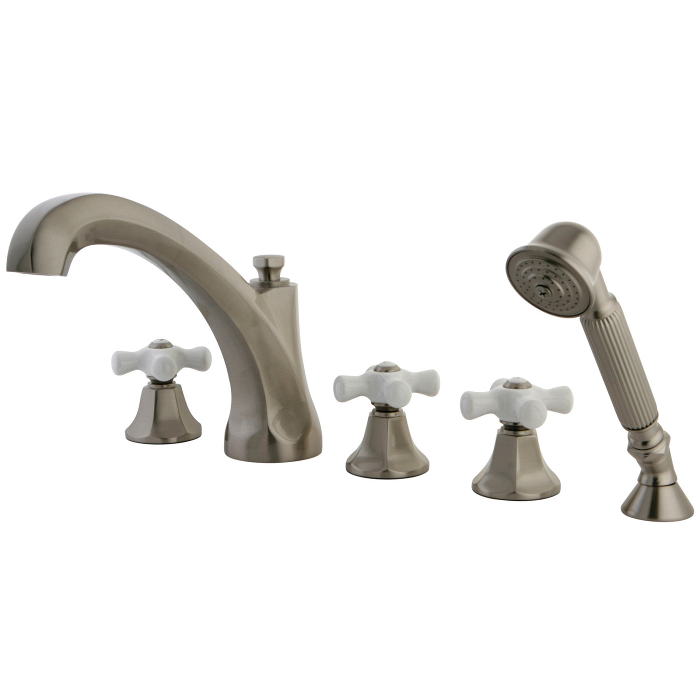 Elements of Design ES43285PX Roman Tub Faucet with Hand Shower, Brushed Nickel