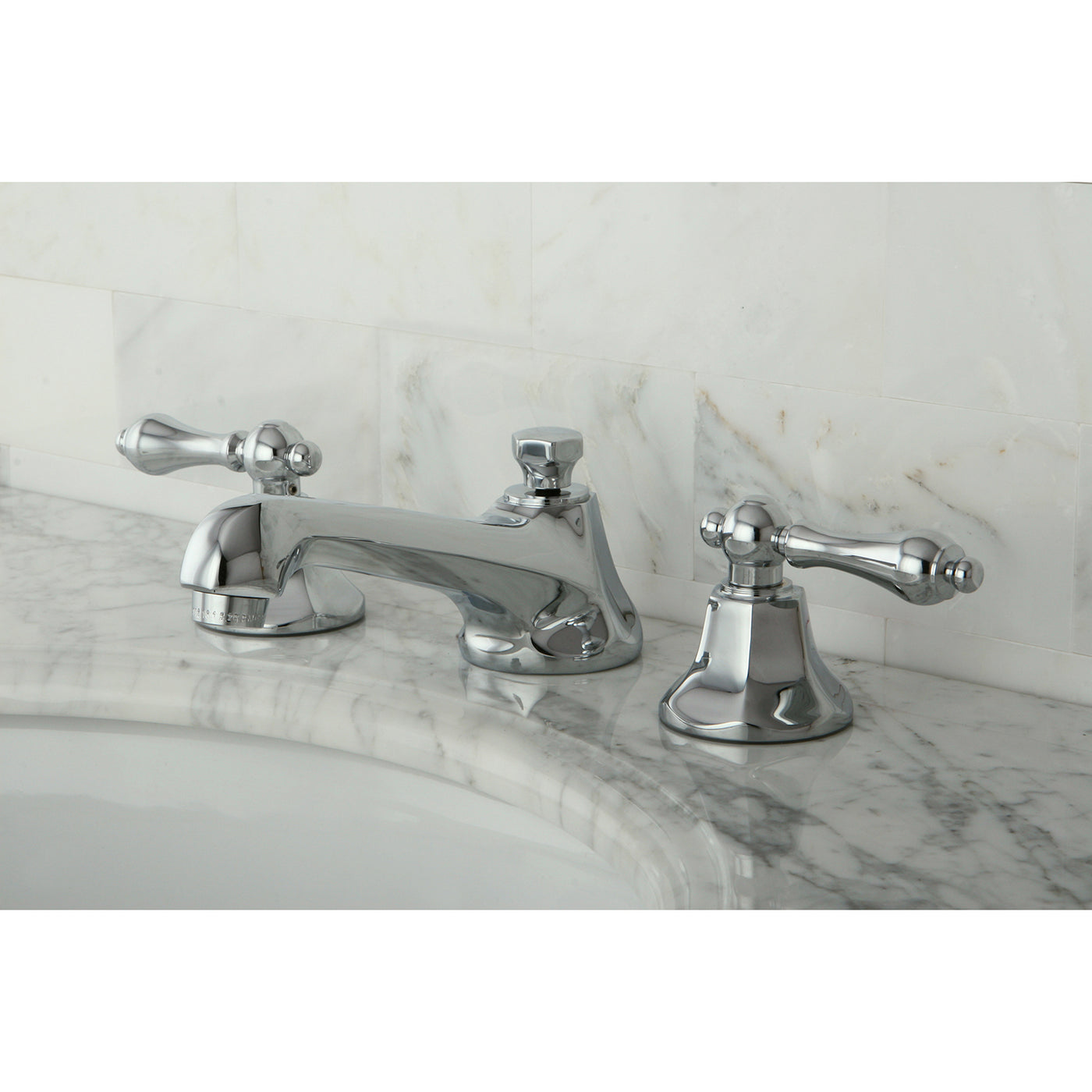 Elements of Design ES4461AL Widespread Bathroom Faucet with Brass Pop-Up, Polished Chrome