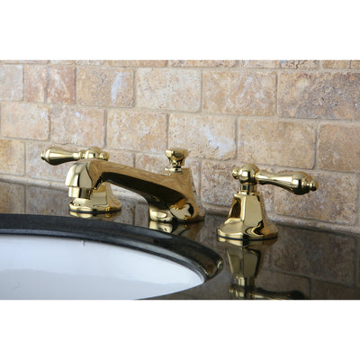 Elements of Design ES4462AL Widespread Bathroom Faucet with Brass Pop-Up, Polished Brass