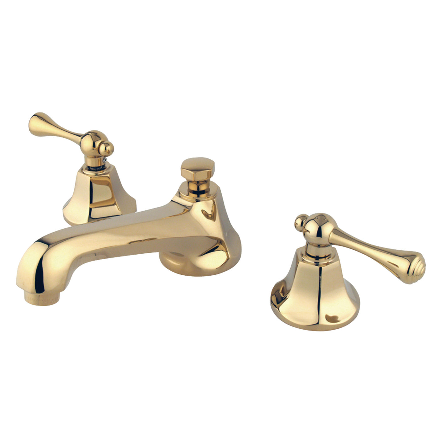 Elements of Design ES4462BL Widespread Bathroom Faucet with Brass Pop-Up, Polished Brass