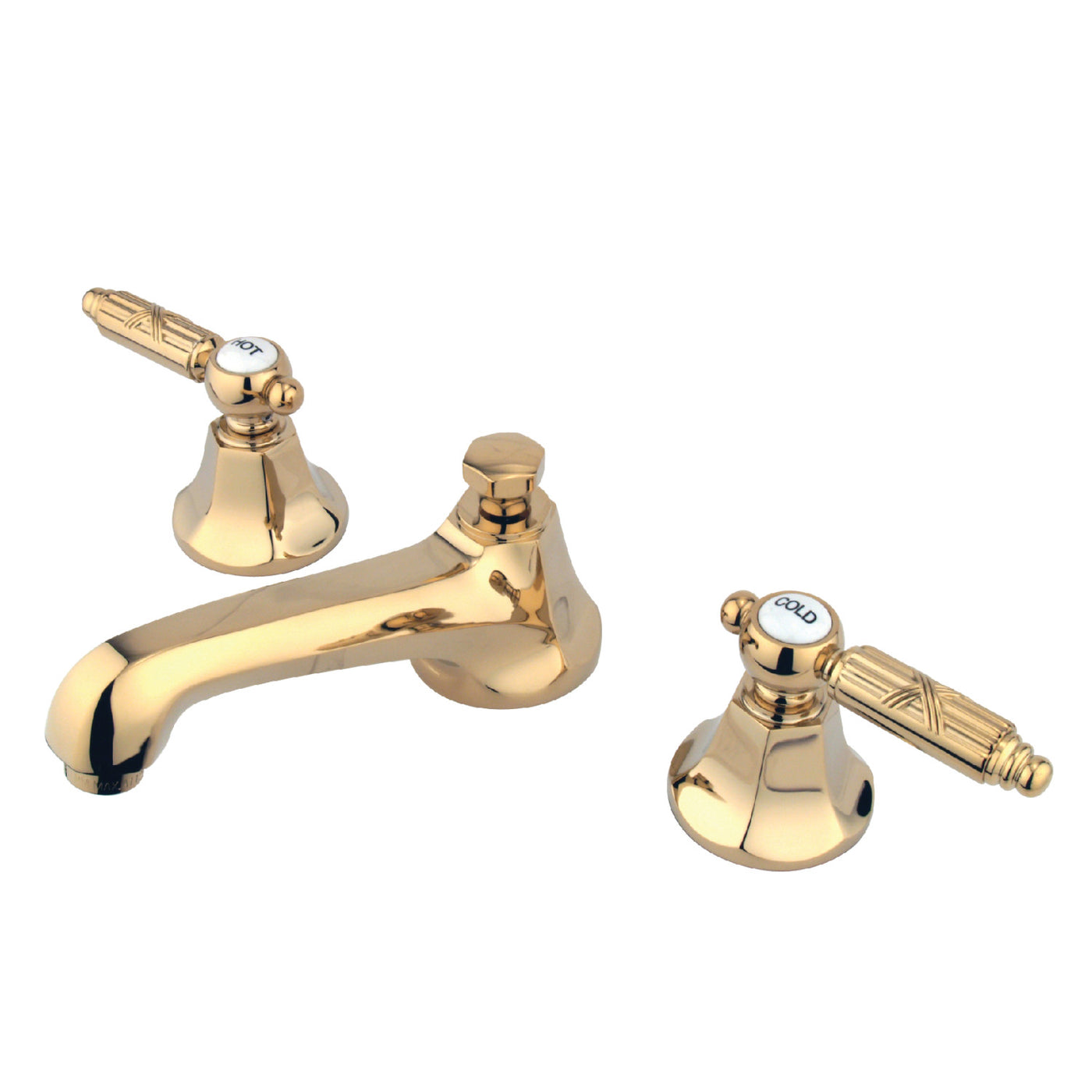 Elements of Design ES4462GL Widespread Bathroom Faucet with Brass Pop-Up, Polished Brass