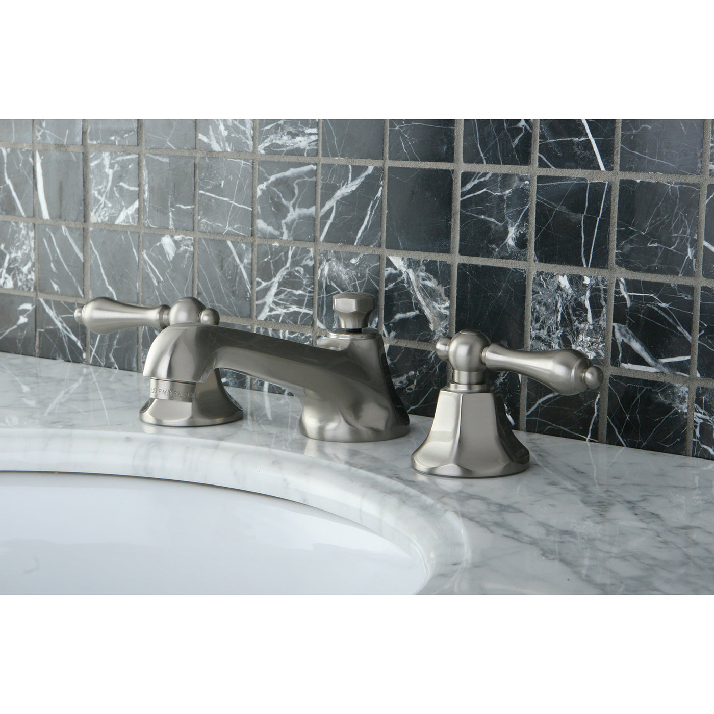 Elements of Design ES4468AL Widespread Bathroom Faucet with Brass Pop-Up, Brushed Nickel
