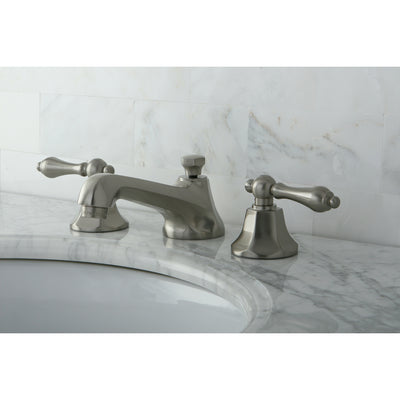 Elements of Design ES4468AL Widespread Bathroom Faucet with Brass Pop-Up, Brushed Nickel