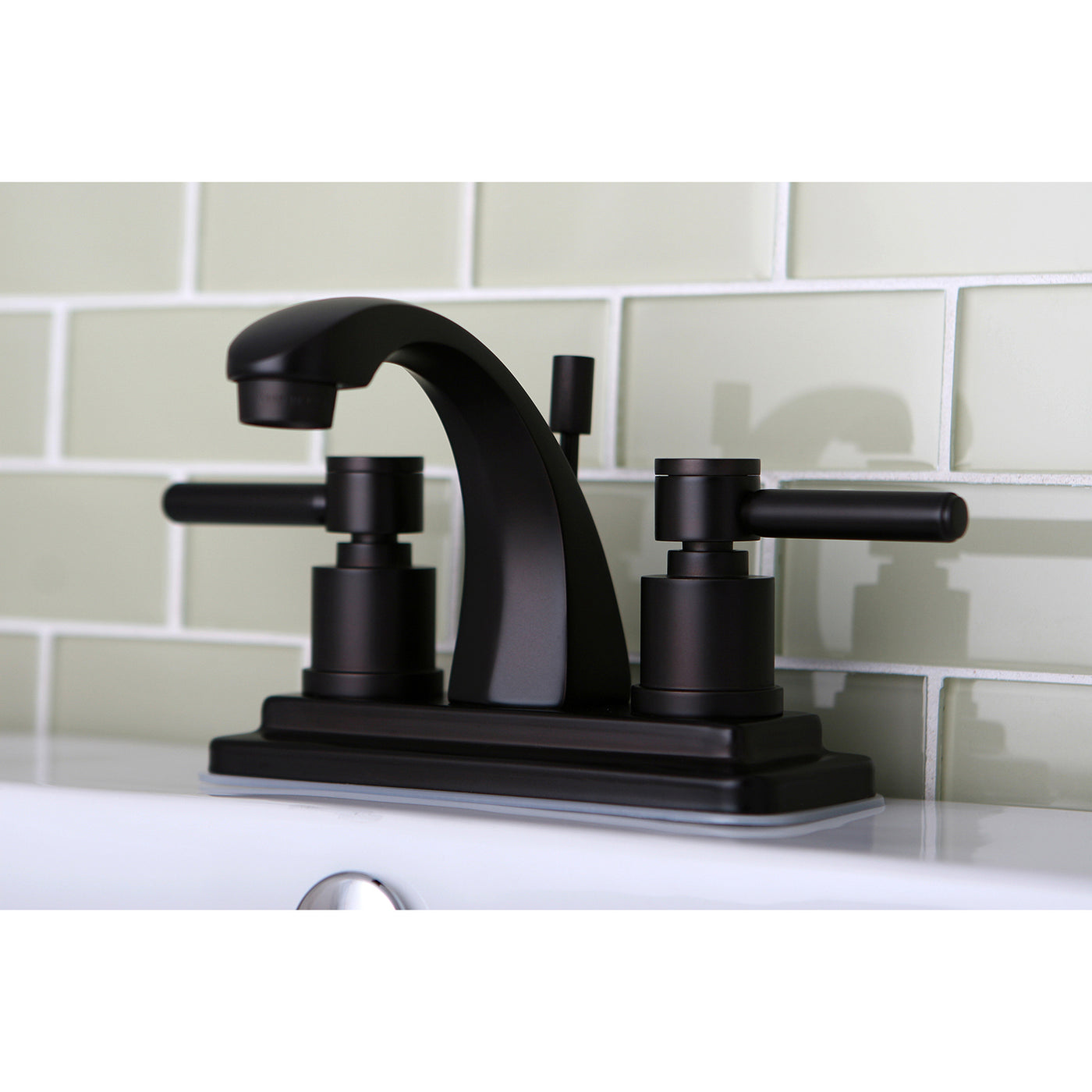 Elements of Design ES4645DL 4-Inch Centerset Bathroom Faucet with Brass Pop-Up, Oil Rubbed Bronze