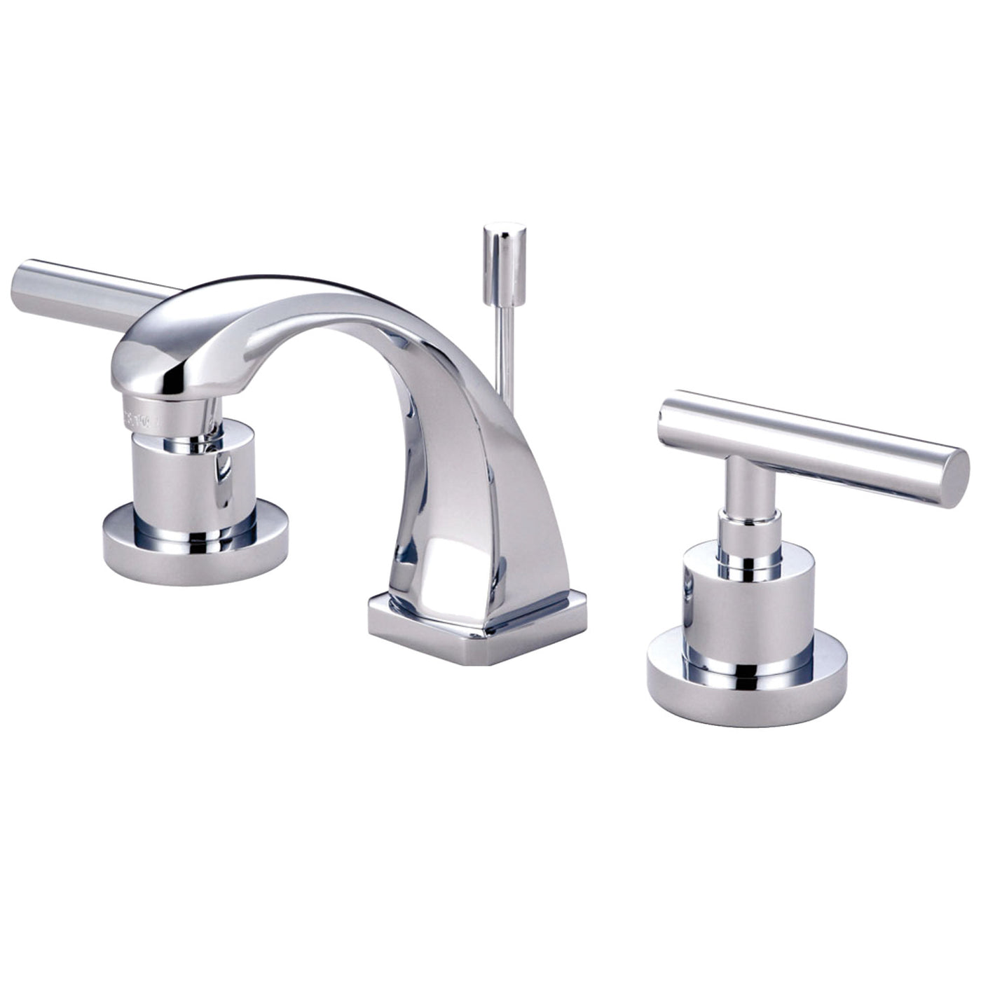 Elements of Design ES4941CML Widespread Bathroom Faucet with Brass Pop-Up, Polished Chrome