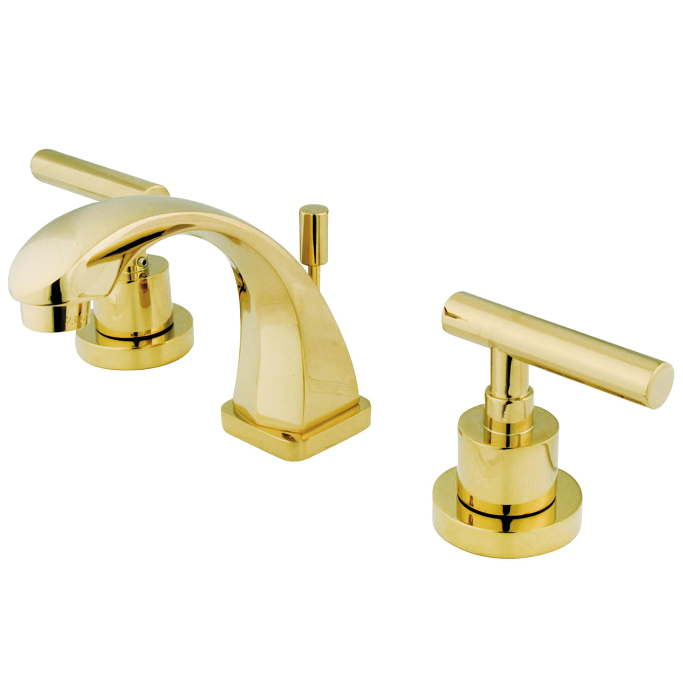 Elements of Design ES4942CML Widespread Bathroom Faucet with Brass Pop-Up, Polished Brass