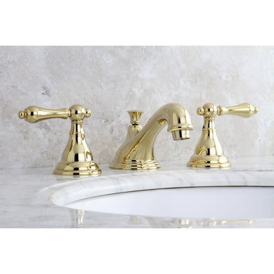 Elements of Design ES5562AL Widespread Bathroom Faucet with Brass Pop-Up, Polished Brass