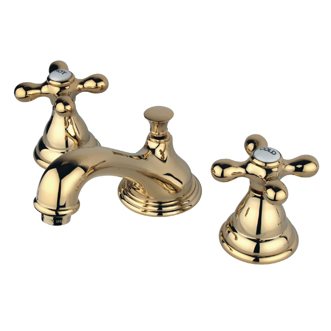 Elements of Design ES5562AX Widespread Bathroom Faucet with Brass Pop-Up, Polished Brass