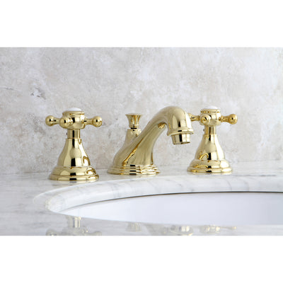Elements of Design ES5562BX Widespread Bathroom Faucet with Brass Pop-Up, Polished Brass