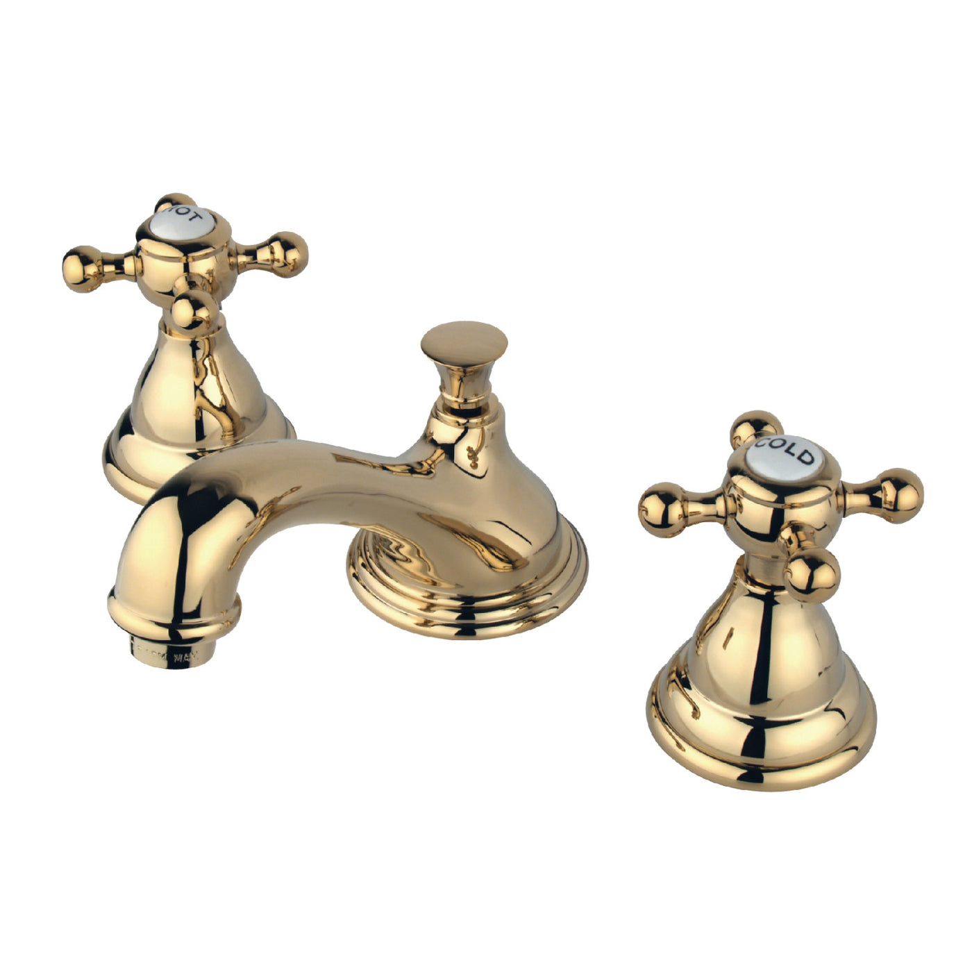Elements of Design ES5562BX Widespread Bathroom Faucet with Brass Pop-Up, Polished Brass