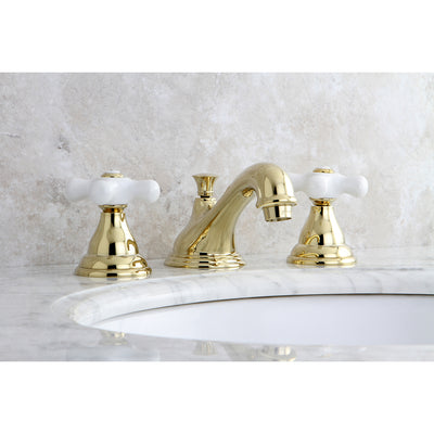 Elements of Design ES5562PX Widespread Bathroom Faucet with Brass Pop-Up, Polished Brass