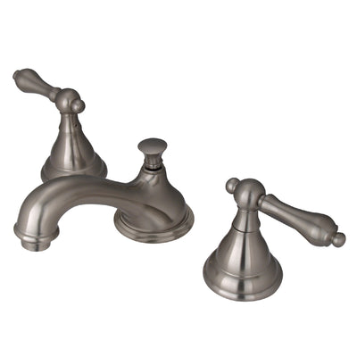 Elements of Design ES5568AL Widespread Bathroom Faucet with Brass Pop-Up, Brushed Nickel