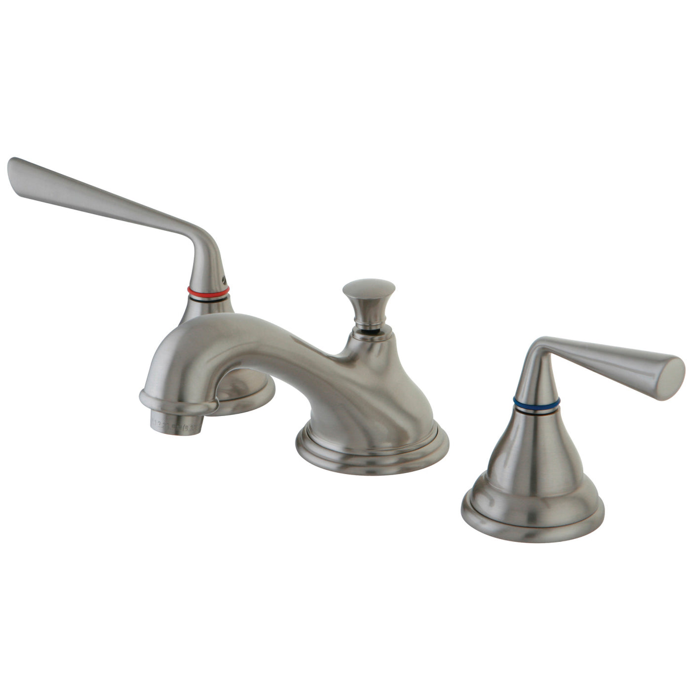 Elements of Design ES5568ZL Widespread Bathroom Faucet with Brass Pop-Up, Brushed Nickel