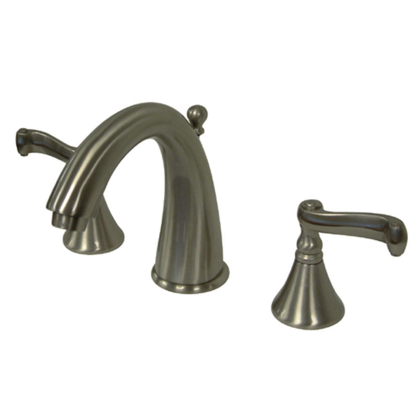 Elements of Design ES5978FL Widespread Bathroom Faucet with Brass Pop-Up, Brushed Nickel