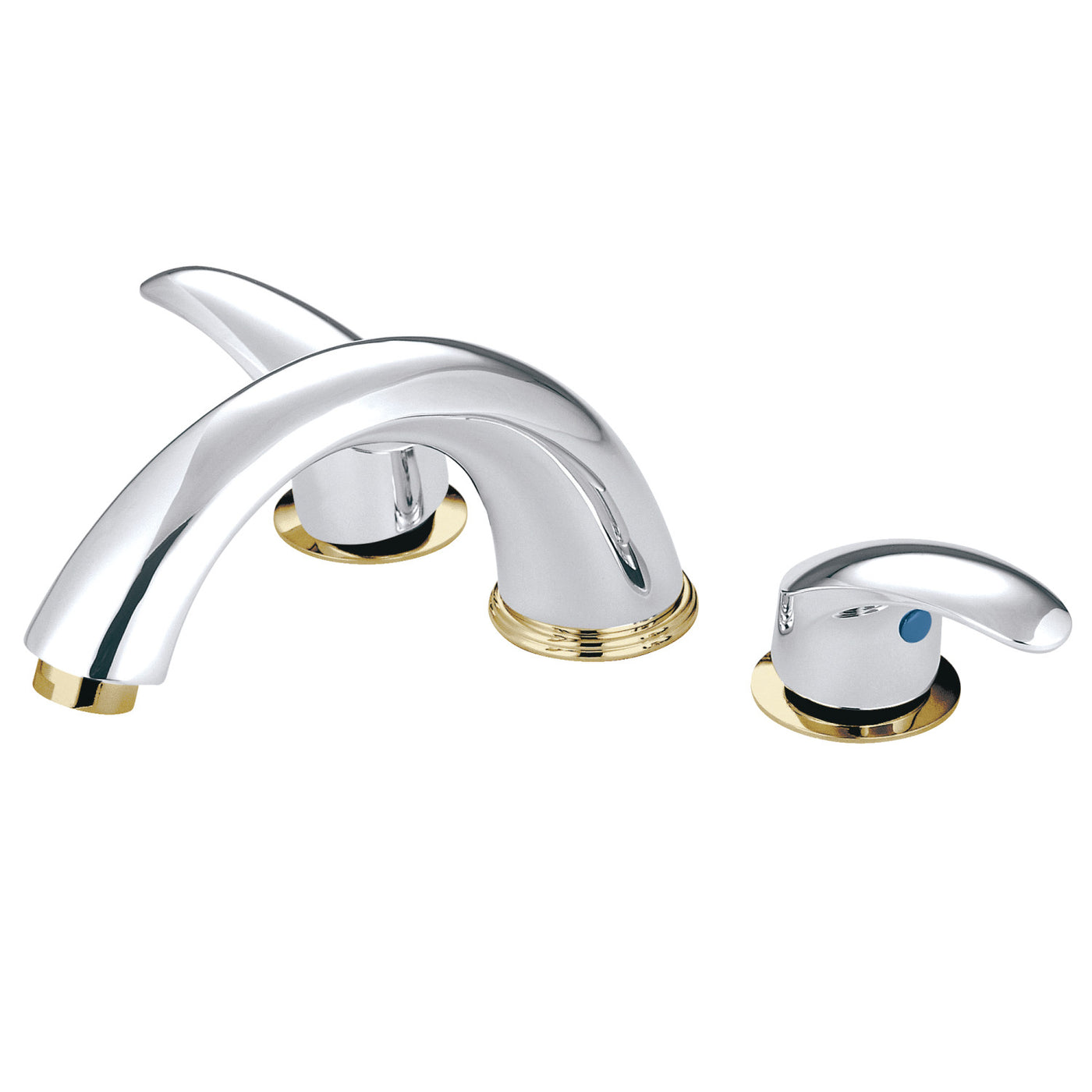 Elements of Design ES6364LL Roman Tub Faucet, Polished Chrome/Polished Brass