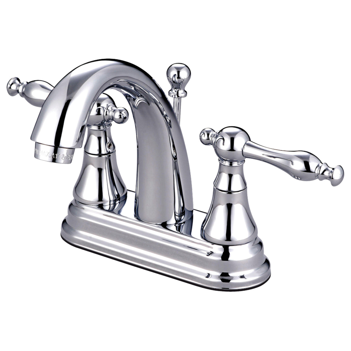 Elements of Design ES7611NL 4-Inch Centerset Bathroom Faucet with Brass Pop-Up, Polished Chrome