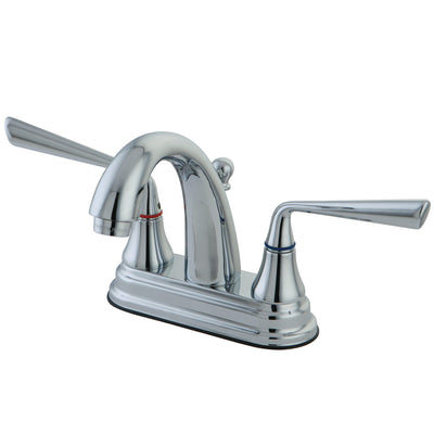 Elements of Design ES7611ZL 4-Inch Centerset Bathroom Faucet with Brass Pop-Up, Polished Chrome