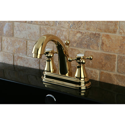 Elements of Design ES7612BX 4-Inch Centerset Bathroom Faucet with Brass Pop-Up, Polished Brass