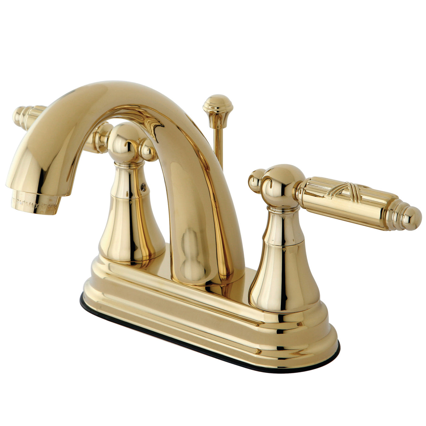 Elements of Design ES7612GL 4-Inch Centerset Bathroom Faucet with Brass Pop-Up, Polished Brass