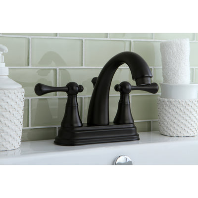 Elements of Design ES7615BL 4-Inch Centerset Bathroom Faucet with Brass Pop-Up, Oil Rubbed Bronze