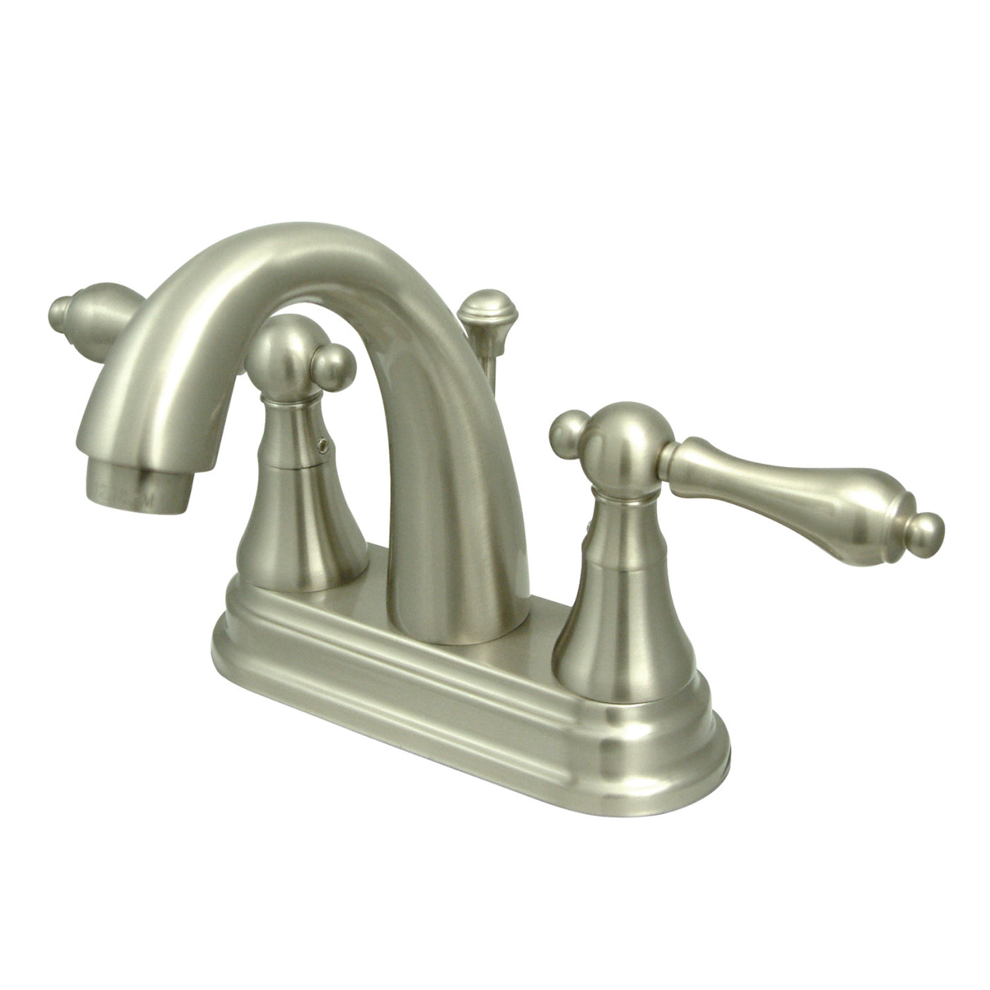 Elements of Design ES7618AL 4-Inch Centerset Bathroom Faucet with Brass Pop-Up, Brushed Nickel