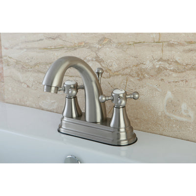 Elements of Design ES7618BX 4-Inch Centerset Bathroom Faucet with Brass Pop-Up, Brushed Nickel