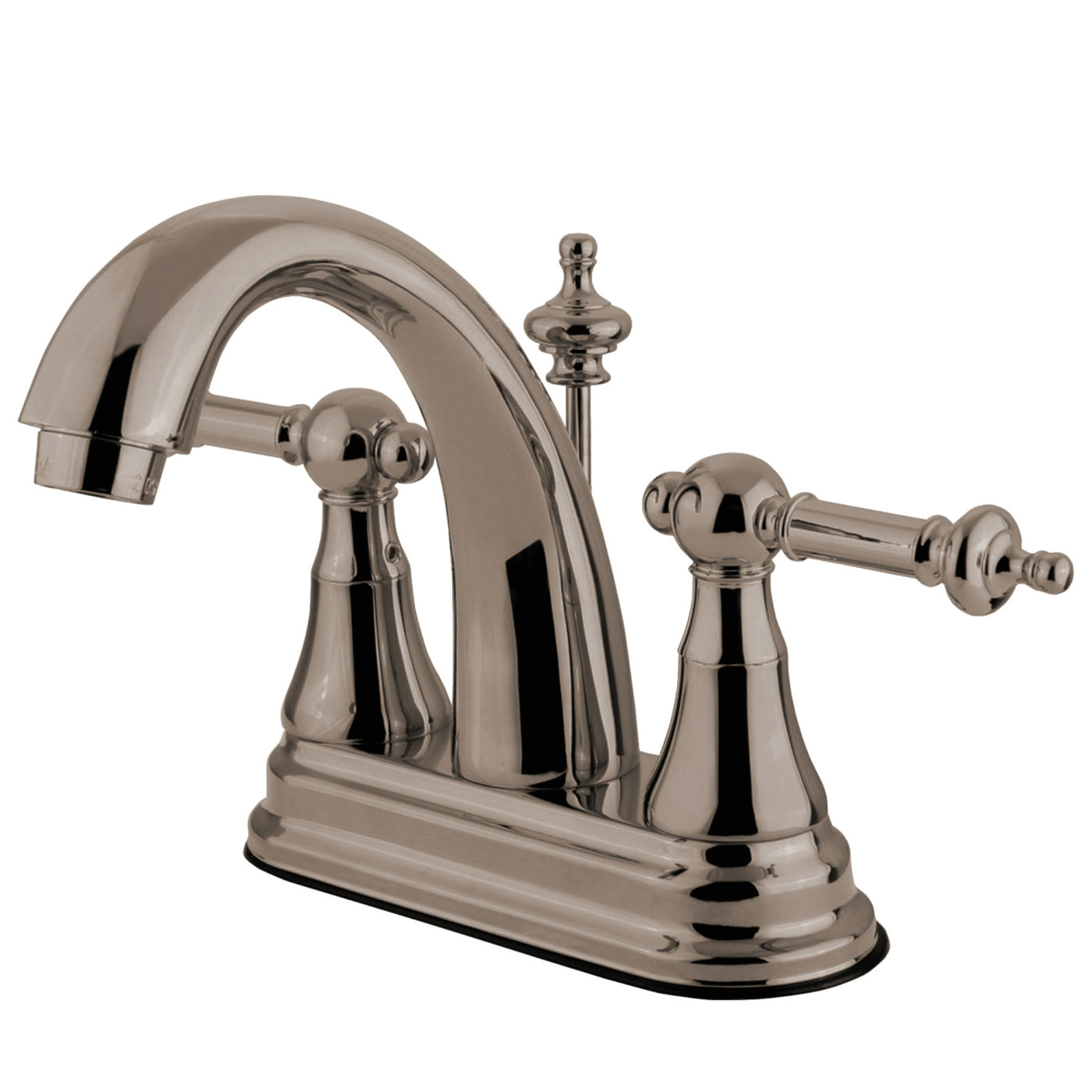 Elements of Design ES7618TL 4-Inch Centerset Bathroom Faucet with Brass Pop-Up, Brushed Nickel