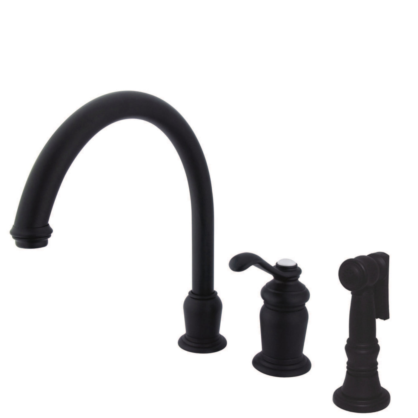 Elements of Design ES7825TLBS Single-Handle Widespread Kitchen Faucet with Brass Sprayer, Oil Rubbed Bronze