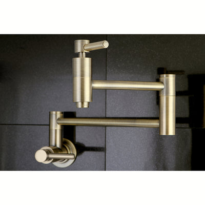 Elements of Design ES8103DL Wall Mount Pot Filler Kitchen Faucet, Antique Brass