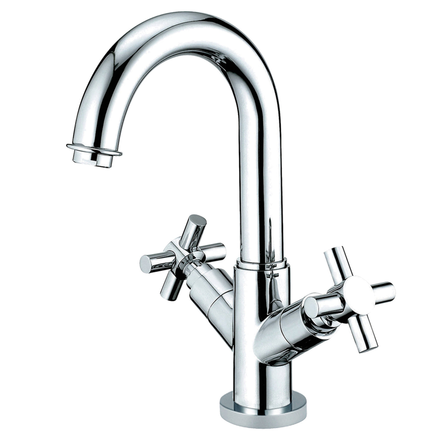 Elements of Design ES8451JX Two-Handle Bathroom Faucet with Push Pop-Up, Polished Chrome