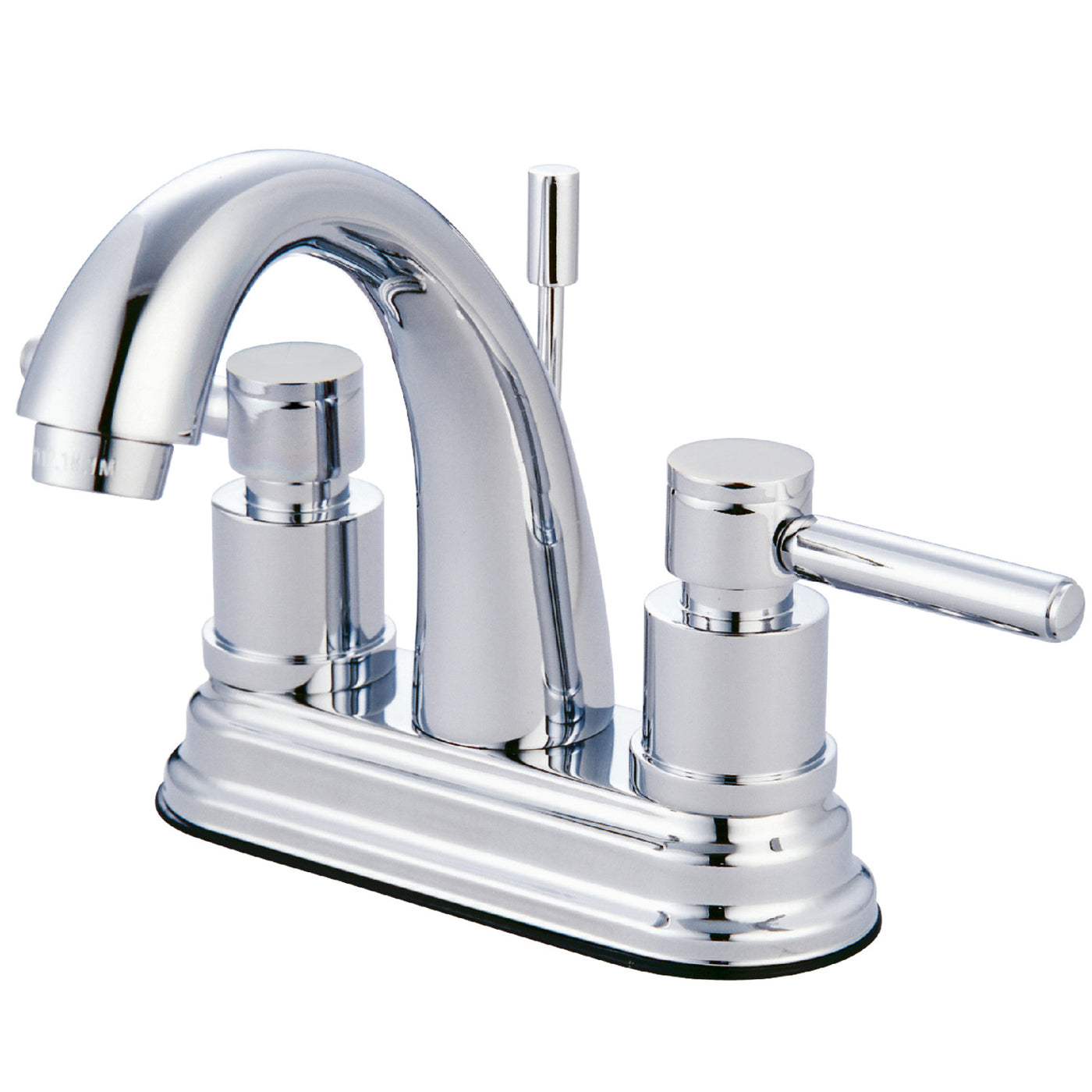Elements of Design ES8611DL 4-Inch Centerset Bathroom Faucet with Brass Pop-Up, Polished Chrome