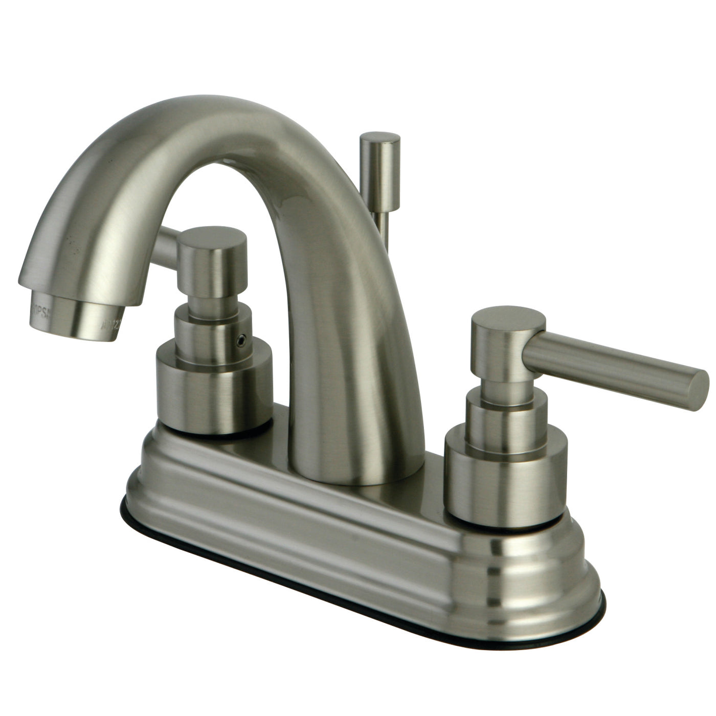 Elements of Design ES8618EL 4-Inch Centerset Bathroom Faucet with Brass Pop-Up, Brushed Nickel