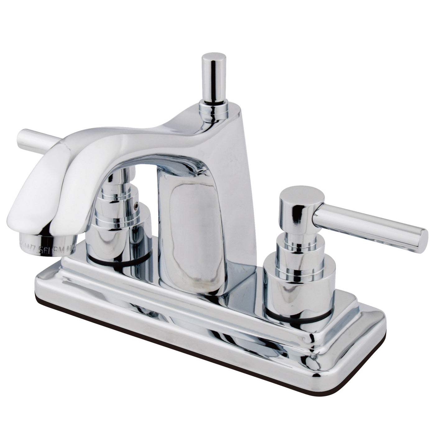 Elements of Design ES8641EL 4-Inch Centerset Bathroom Faucet with Brass Pop-Up, Polished Chrome