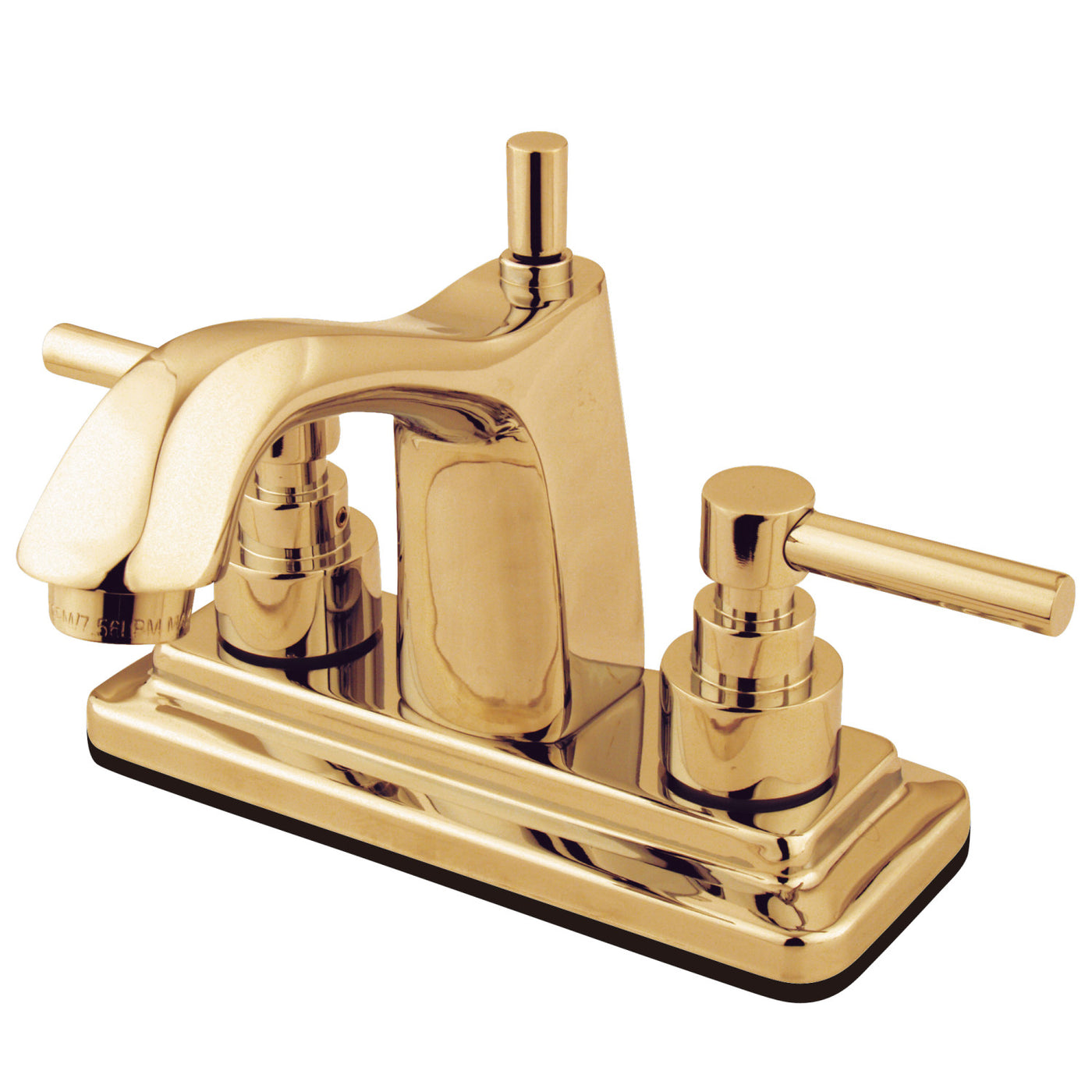Elements of Design ES8642EL 4-Inch Centerset Bathroom Faucet with Brass Pop-Up, Polished Brass