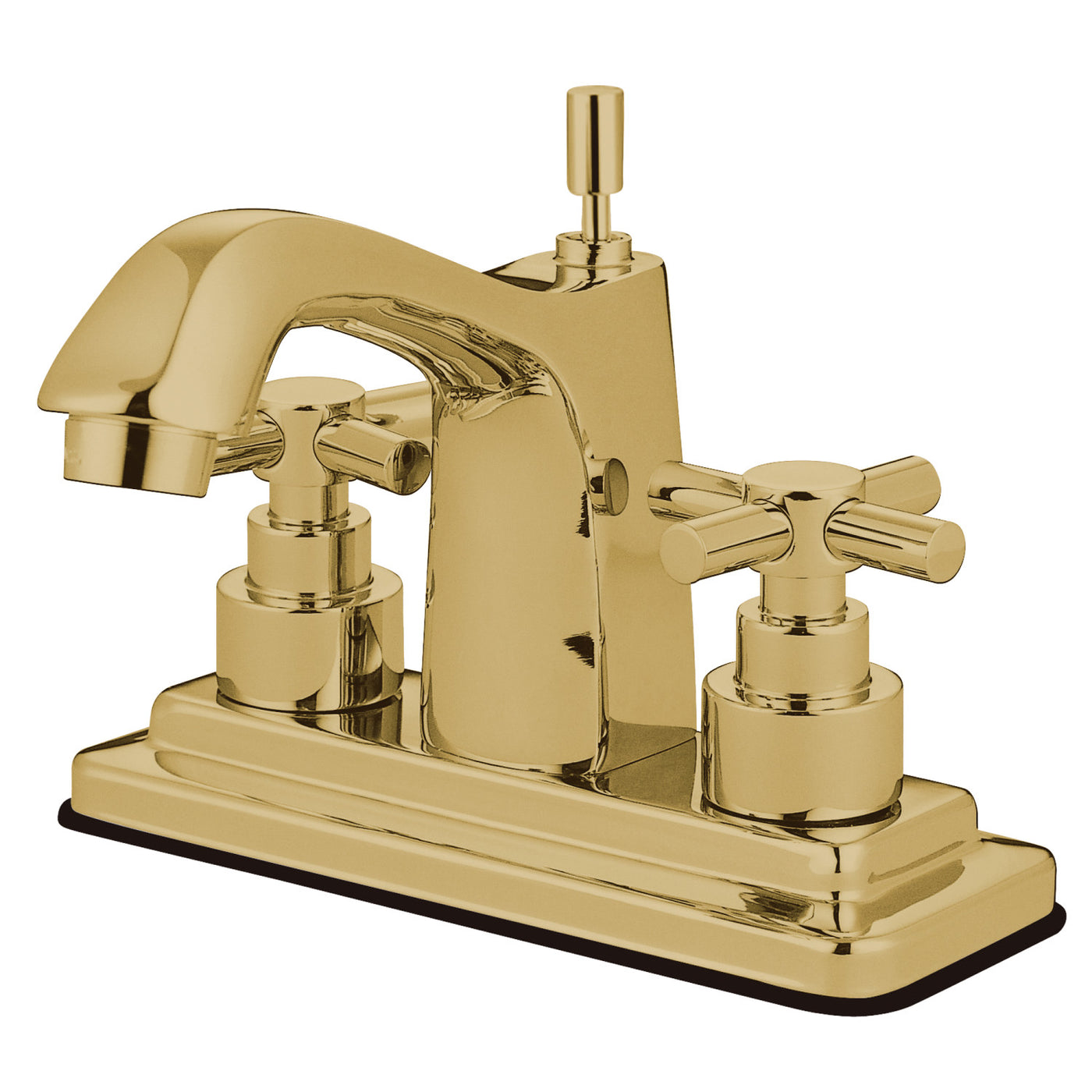 Elements of Design ES8642EX 4-Inch Centerset Bathroom Faucet with Brass Pop-Up, Polished Brass
