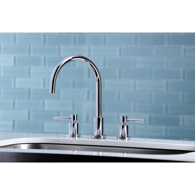 Elements of Design ES8721DLLS Widespread Kitchen Faucet, Polished Chrome