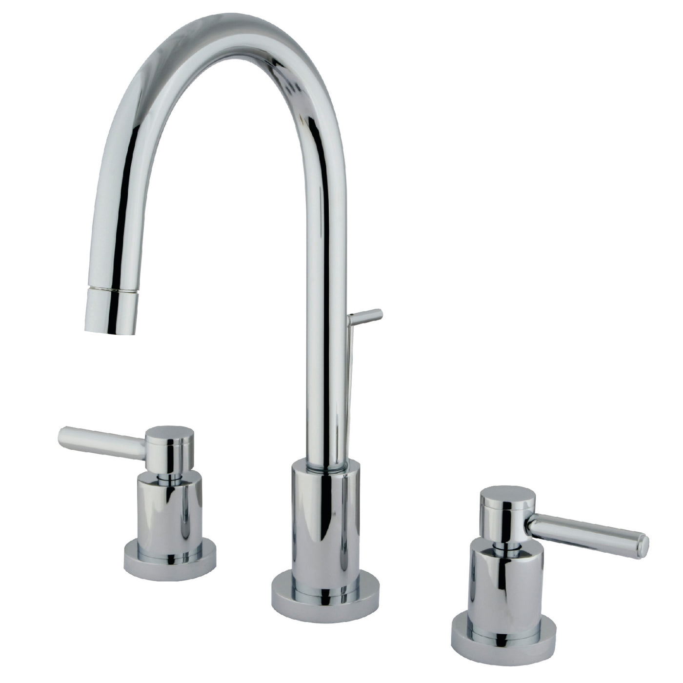 Elements of Design ES8951DL Widespread Bathroom Faucet with Brass Pop-Up, Polished Chrome