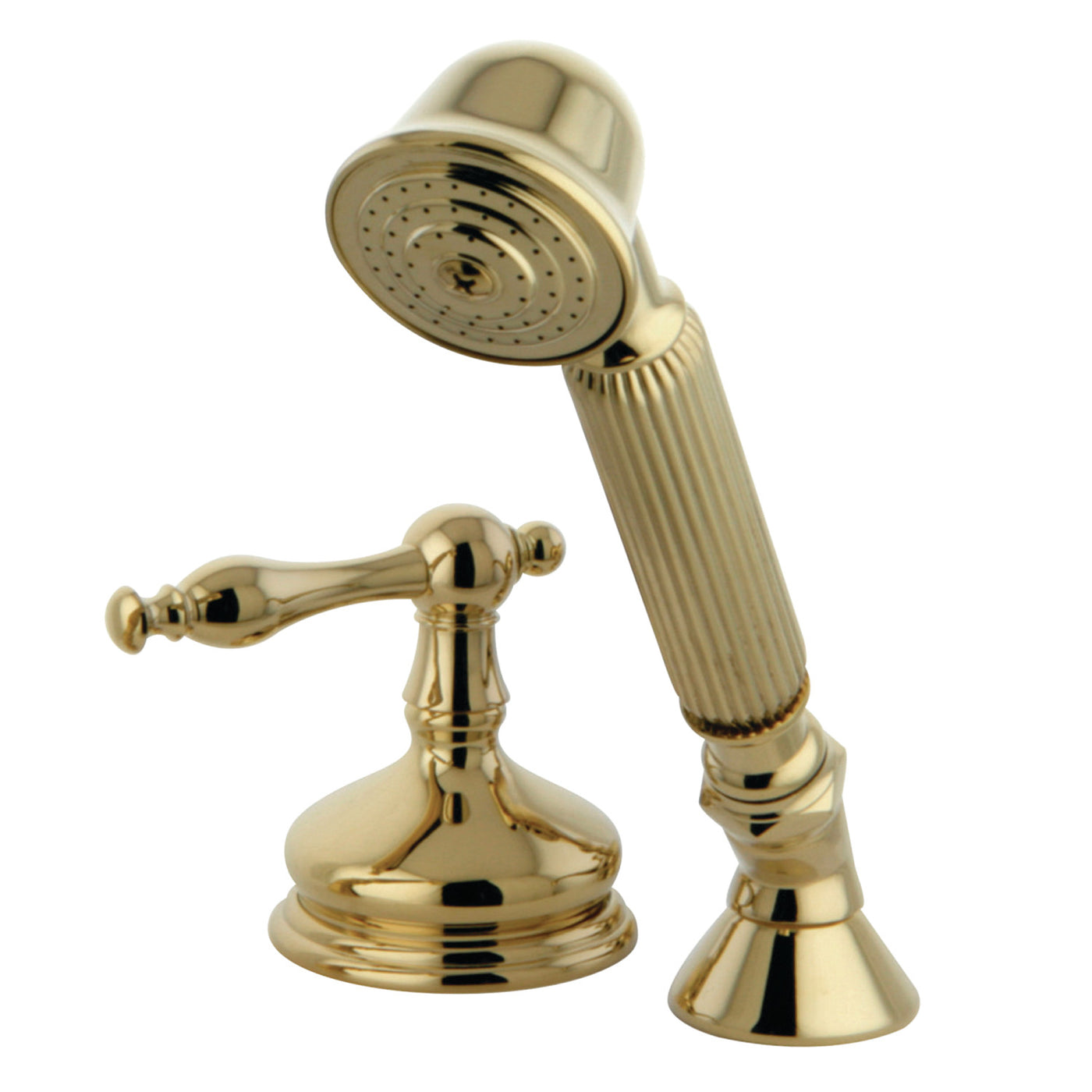 Elements of Design ESK3332NLTR Deck Mount Hand Shower with Diverter for Roman Tub Faucet, Polished Brass