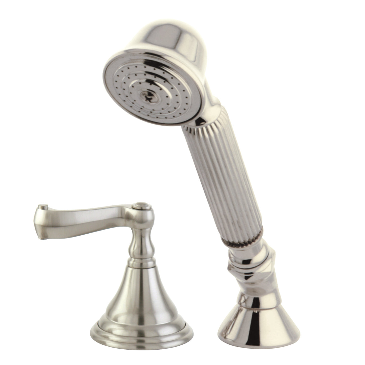 Elements of Design ESK5368FLTR Deck Mount Hand Shower with Diverter for Roman Tub Faucet, Brushed Nickel