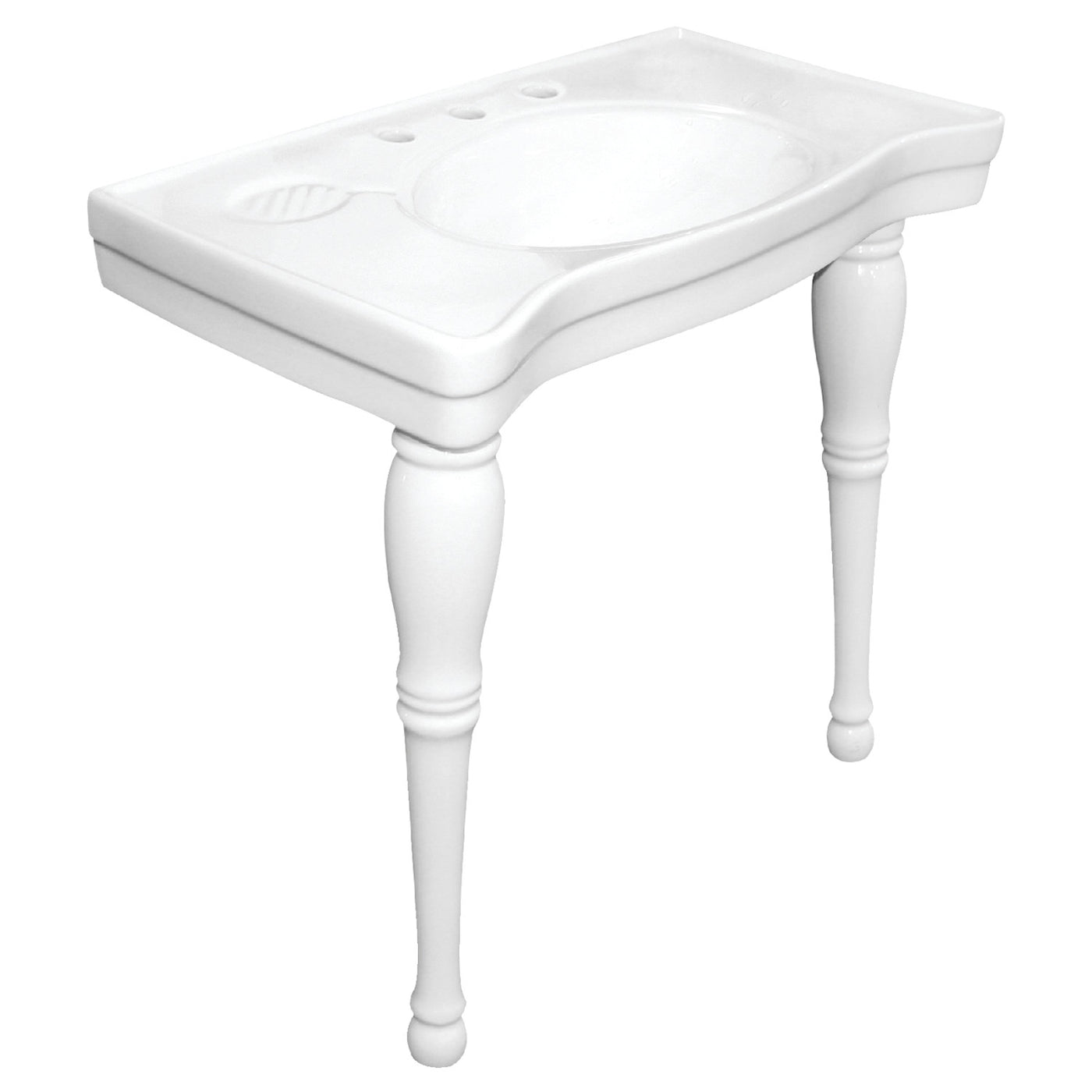 Elements of Design EVPB1368 36" Ceramic Console Sink and Legs (8-Inch, 3-Hole), White
