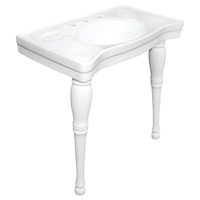 Elements of Design EVPB1368 36" Ceramic Console Sink and Legs (8-Inch, 3-Hole), White