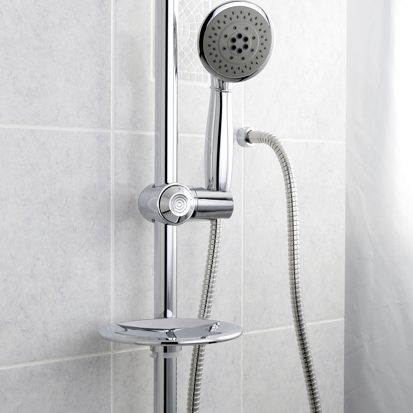 Elements of Design EX2522SBB 5-Function Hand Shower with Slide Bar Kit, Polished Chrome